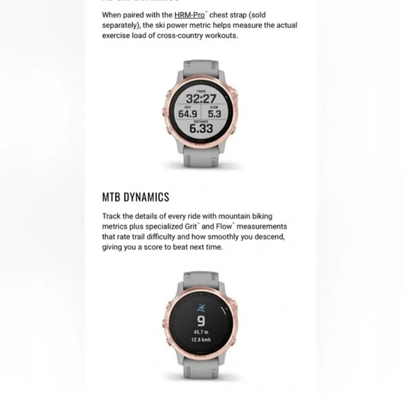 Garmin fēnix 6S Pro - Rose Gold Bezel with White Strap - Picture 11 of 16